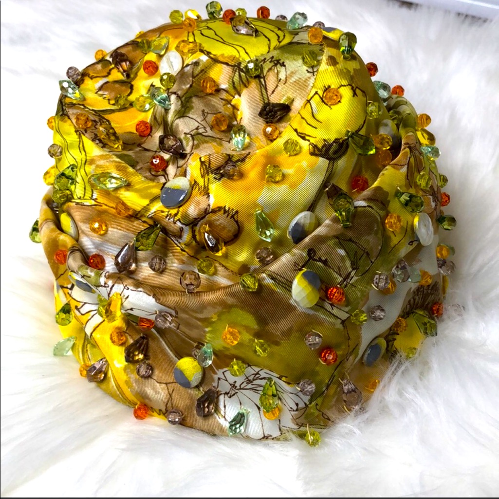 Christian Dior Chapeaux Beaded Hat